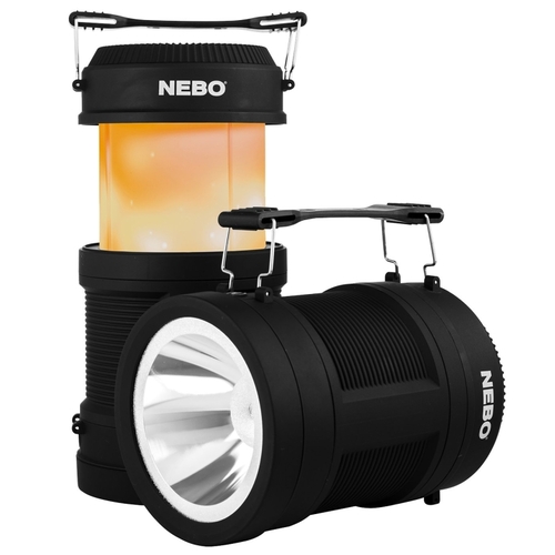 Nebo 6849 Pop-Up Lantern and Spot Light, LED Lamp, ABS/Rubber, Black
