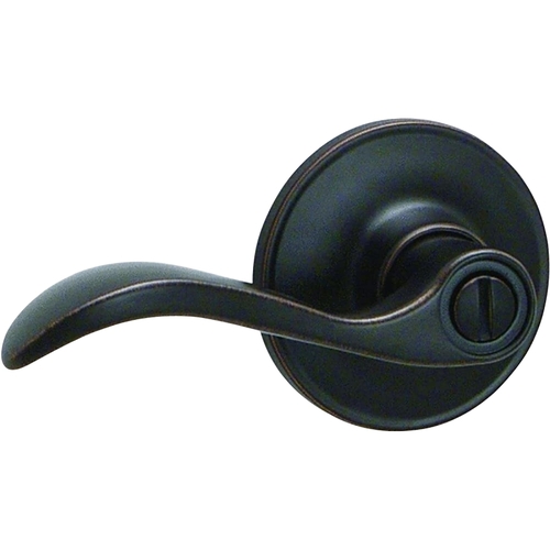 J Series Privacy Door Lever, Zinc, Aged Bronze