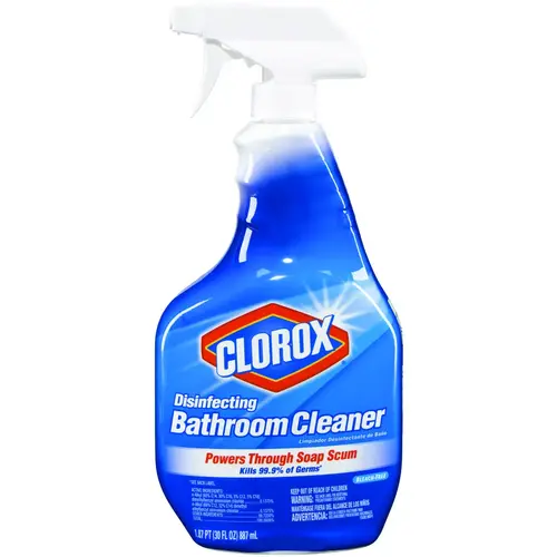 Bathroom Cleaner, 30 oz Bottle, Liquid, Citrus, Clear - pack of 9