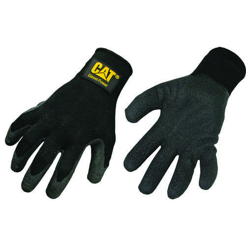 017400L Protective Gloves, L, Knit Wrist Cuff, Cotton/Polyester Glove, Black - pack of 12