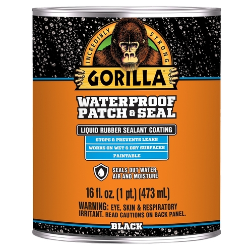 Patch and Seal Liquid, Water-Proof, Black, 16 oz