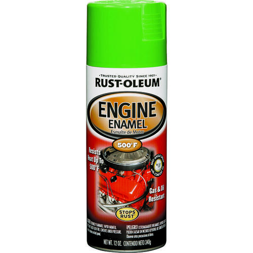 AUTOMOTIVE Engine Enamel Spray Paint, Grabber Green, 12 oz, Aerosol Can