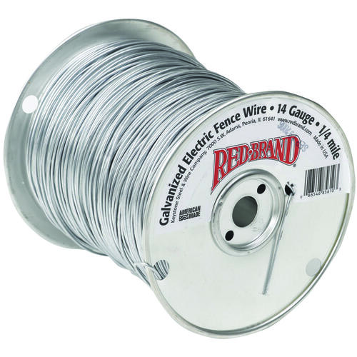 Red Brand 85610 Electric Fence Wire, 14 ga Wire, Steel Conductor, 1/4