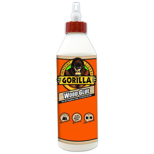 Gorilla 62050 Wood Glue, Light Tan, 18 oz Bottle