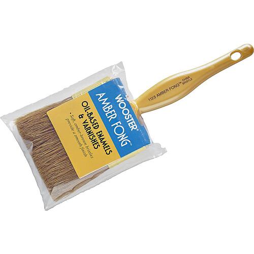 Paint Brush, China Bristle Amber Brown/Pearl Yellow