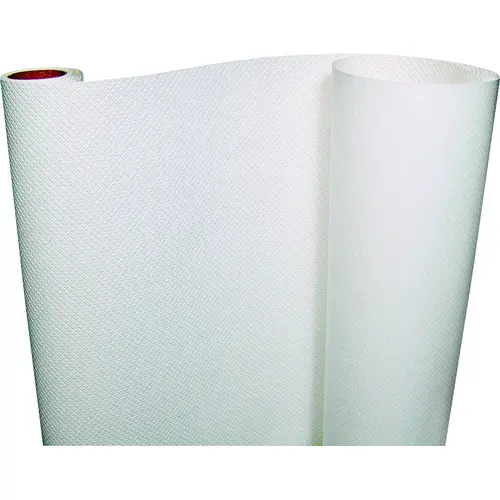 Embossed Shelf Liner, 5 ft L, 12 in W, Vinyl, White - pack of 6