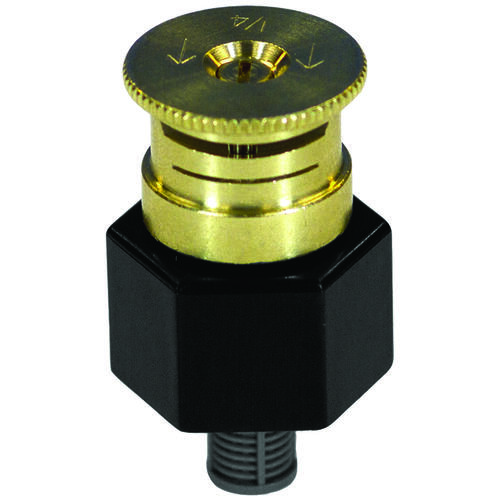 Shrub Sprinkler Head, 1/2 in Connection, Female Thread, Brass Black