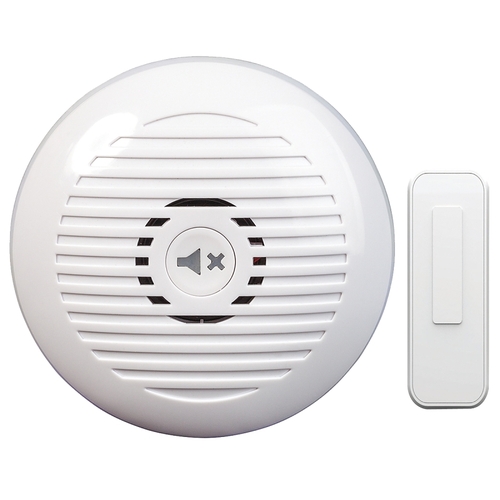 Heath Zenith SL791203 Door Chime Kit White Plastic Wireless White