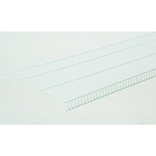 Wire Shelf, 16 in L, 144 in W, Steel, White