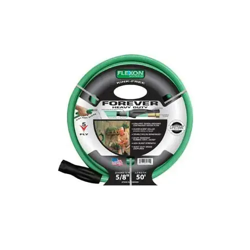 Flexon FXG5850-XCP5 Garden Hose 5/8" D X 50 ft. L Heavy Duty Green - pack of 5