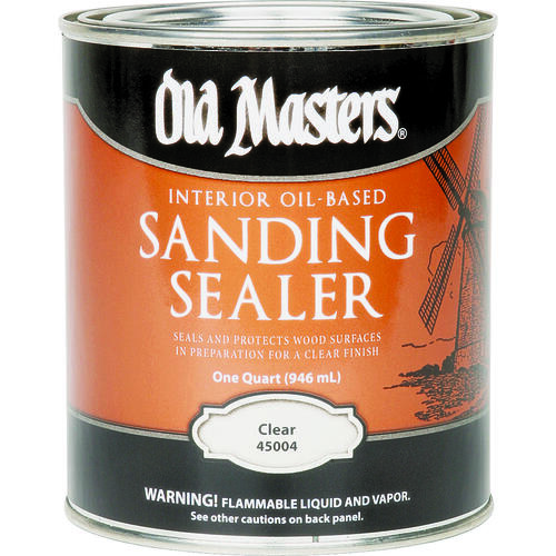 Sanding Sealer, Clear, Liquid, 1 qt, Canister