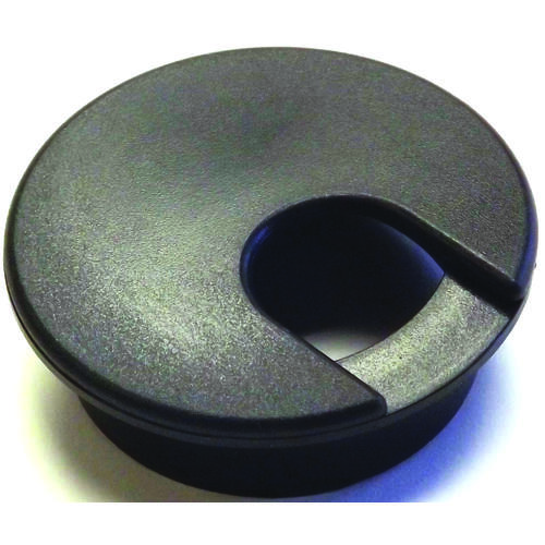 Jandorf 61606 Desk Grommet, 2 in Dia Cable, Polystyrene, Black