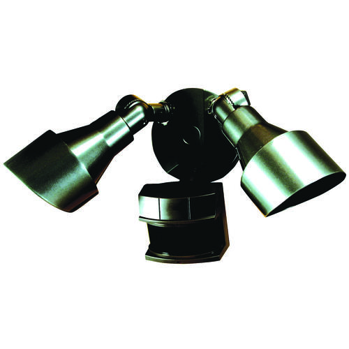 Dualbrite Series Security Light, 120 V, 200 W, 2-Lamp, Halogen Lamp, Metal/Plastic Fixture