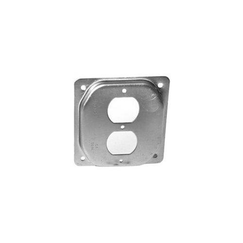 RACO 902C Exposed Work Cover, 4-3/16 in L, 4-3/16 in W, Square, Galvanized Steel, Gray