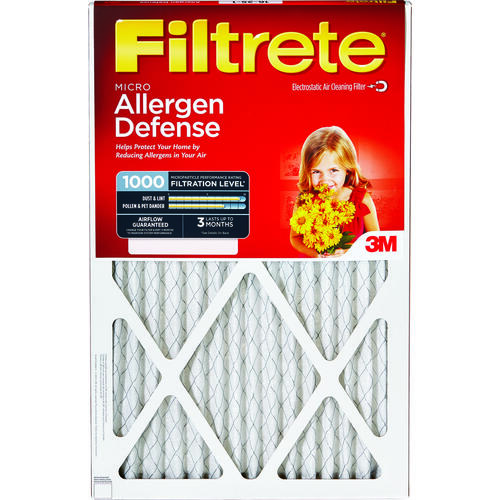 Air Filter, 25 in L, 25 in W, 11 MERV, 90 % Filter Efficiency, Cardboard Frame, White - pack of 6