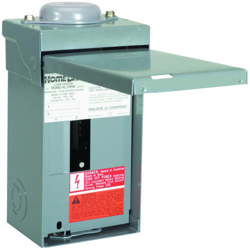 Square D HOM24L70RBCP Homeline Load Center, 70 A, 2 -Space, 4 -Circuit ...