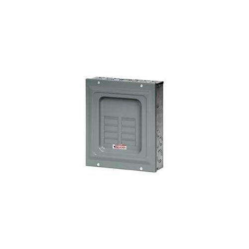 Load Center, 125 A, 8 -Pole, 4 -Space, 8 -Circuit, Main Lug, NEMA 1 Enclosure, Surface Mounting Gray