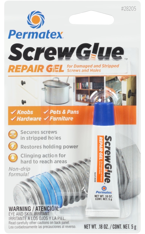 PERMATEX 28205 Adhesive ScrewGlue High Strength Blue 0.18 oz Blue