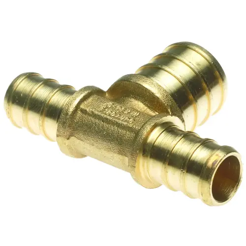 Tube Tee, 1/2 x 1/2 x 3/4 in Brass