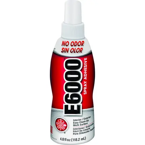 E6000 563011 Spray Adhesive, Odorless, White, 4 oz Bottle - pack of 6