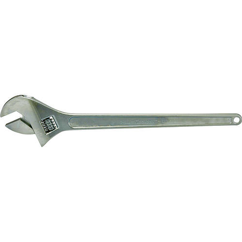 AC124 Adjustable Wrench, 24 in OAL, 2.438 in Jaw, Steel, Chrome, I-Beam Handle