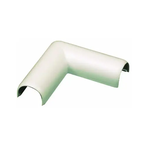 Elbow, Flat, Wall Mount, Plastic, Ivory