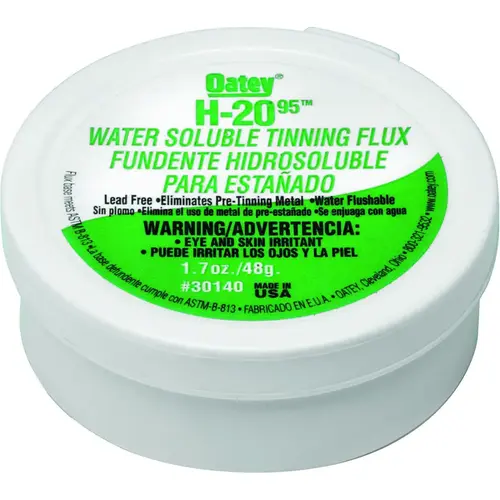 H-20 Series Water Soluble Flux, 1.7 oz, Paste, Gray