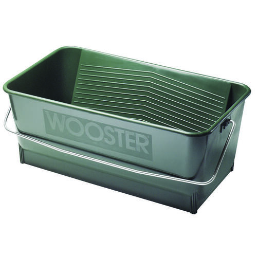 Wooster 0086140000 Wide Boy Paint Bucket, 5 gal Capacity, Polypropylene, Green, Comfort-Grip Handle