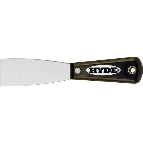 Black & Silver Putty Knife, 1-1/2 in W Blade, HCS Blade, Nylon Handle