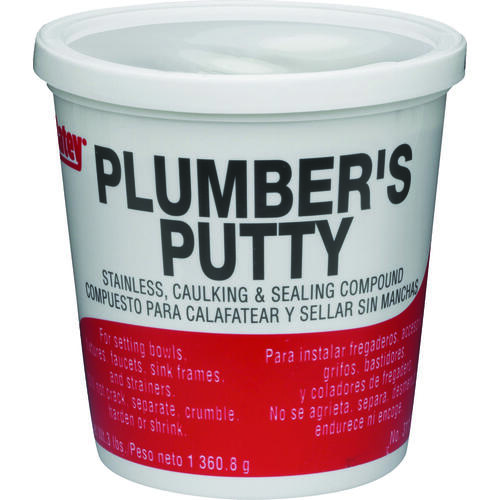 Oatey 311662 Plumbers Putty, Solid, Off-White, 14 oz