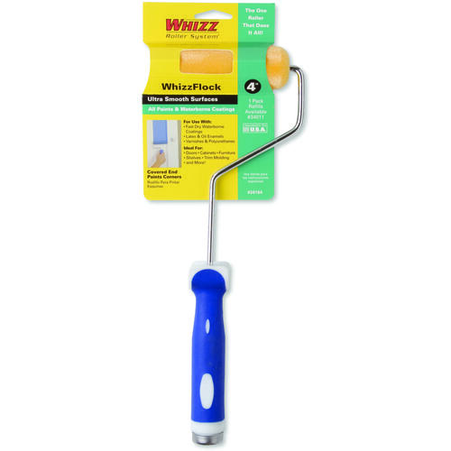 Whizz 34164 Mini Roller, Flock Roller, Soft Touch Handle, 4 in L Roller