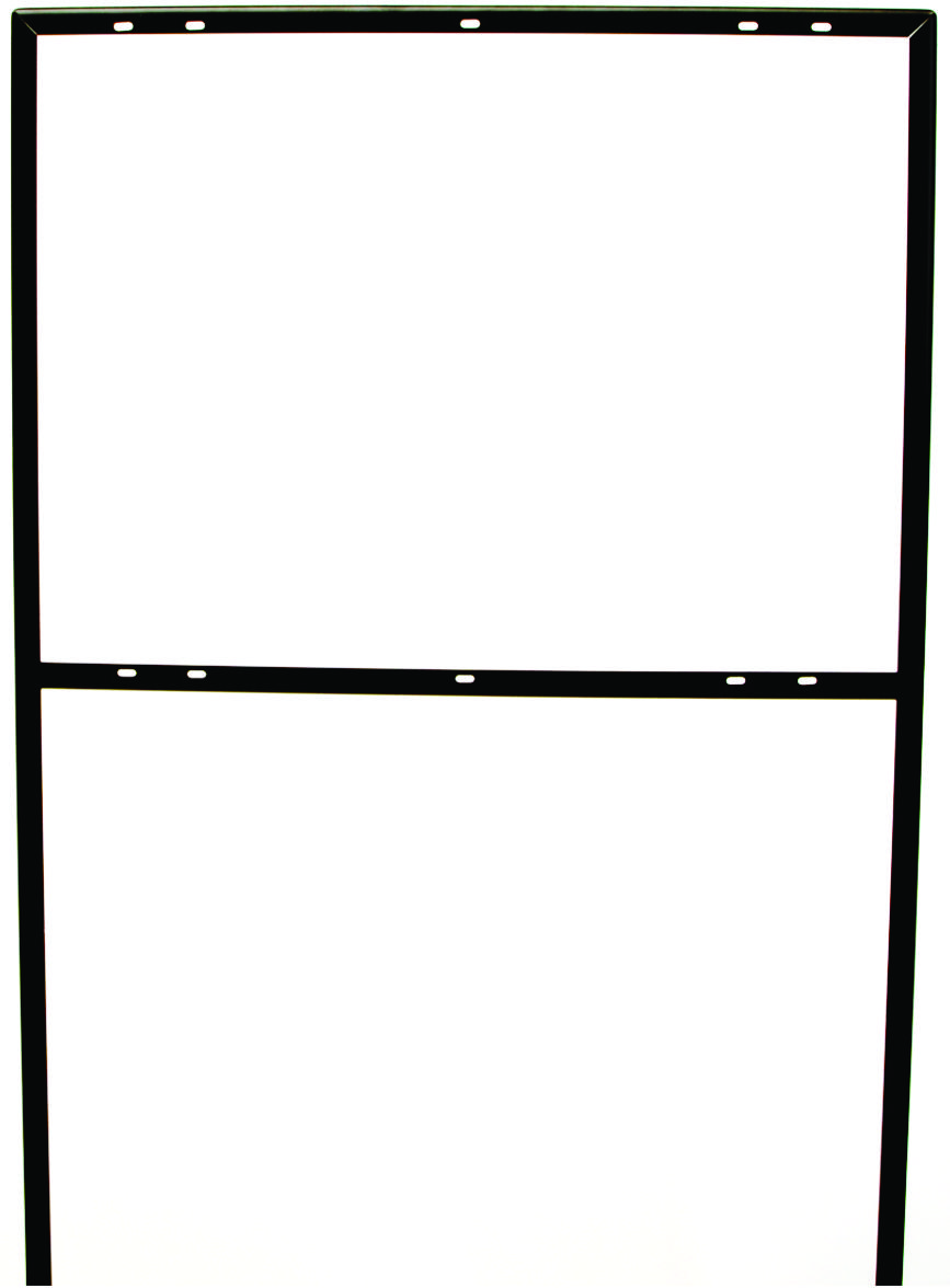 Hy-Ko FRAME-2 Sign Frame, Rectangle, Metal, Black