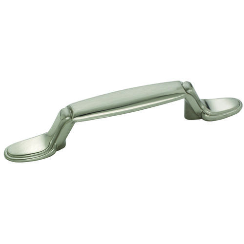 Cabinet Pull, 5-1/6 in L Handle, 1 in H Handle, 15/16 in Projection, Zinc, Satin Nickel - pack of 10