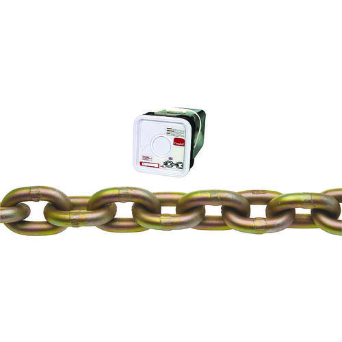 Campbell 0510526 0510526 Transport Chain, 5/16 in, 50 ft L, 4700 lb Working Load, 70 Grade, Carbon Steel, Chrome Yellow/Zinc