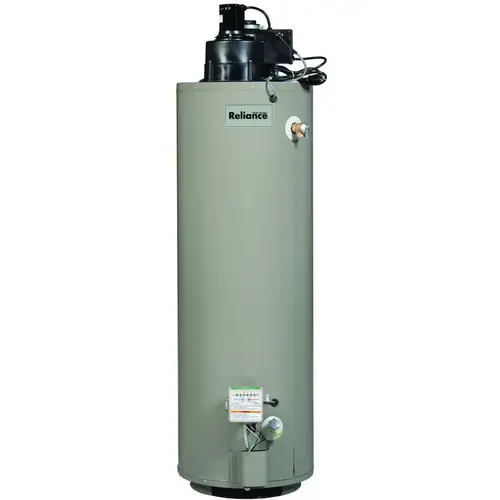 6 40 YRVIT Gas Water Heater, Natural Gas, 40 gal Tank, 90 gph, 50000 Btu BTU, 0.7 Energy Efficiency