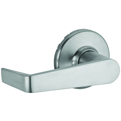 Kingston Light Commercial Passage Door Lock with RCAL Latch and RCS Strike Satin Chrome Finish