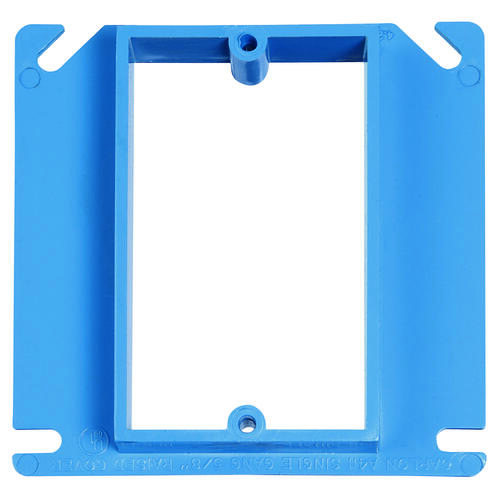 Carlon A410R-CAR Electrical Box Cover, 4 in L, 4 in W, Square, PVC, Blue