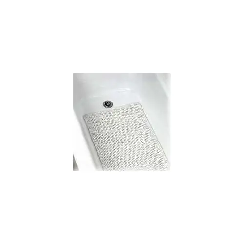 Zenna Home 77WW Bath Mat, 28 in L, 16 in W, Rubber, White