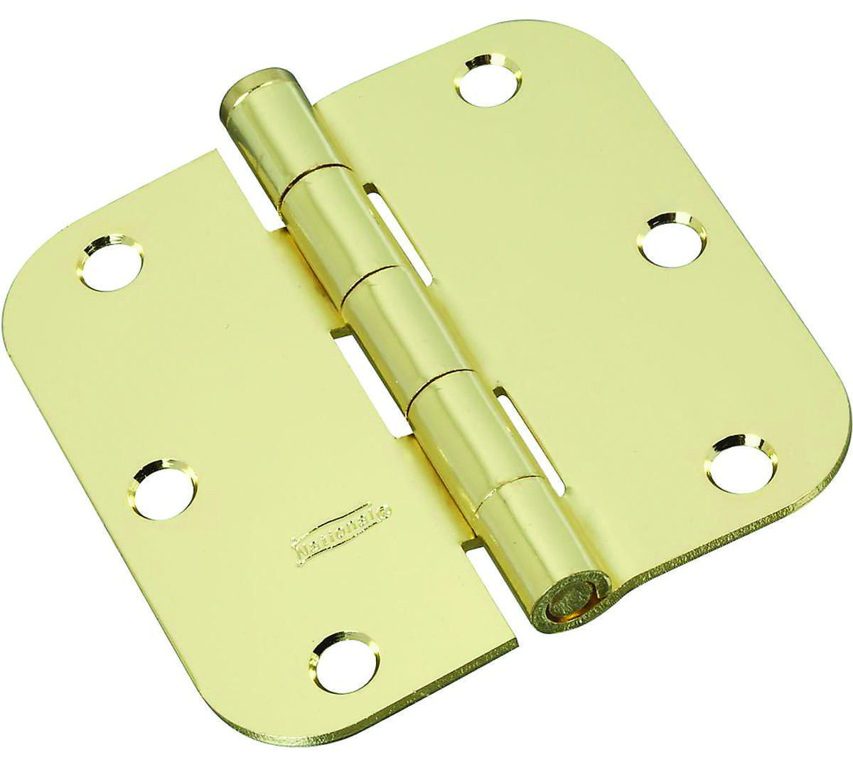 National Hardware N830-208 Door Hinge, Steel, Polished Brass, Full-Mortise Mounting