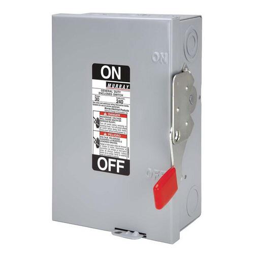 GF221NRA Safety Switch, 2 -Pole, 30 A, 240 V