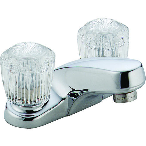 Classic Series Bathroom Faucet, 1.2 gpm, 2-Faucet Handle, Brass, Chrome Plated, Knob Handle, Rigid Spout