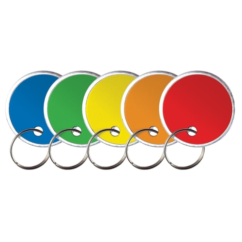 Colored Key Tags & Rings - pack of 5