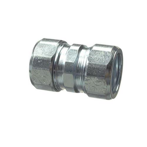 Conduit Coupling, 3/4 in Compression, Steel