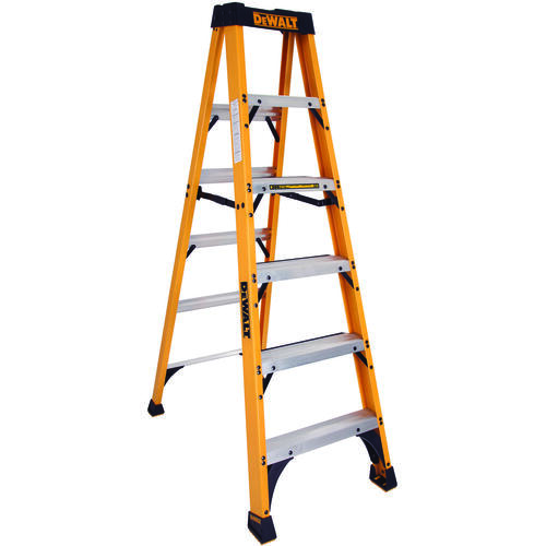DEWALT DXL3010-06 Step Ladder, 124 in Max Reach H, 5-Step, 300 lb, Type IA Duty Rating, 3 in D Step