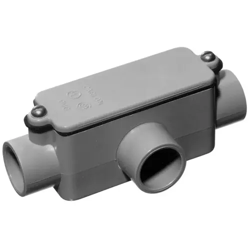 1-1/2 In. PVC T Access Fitting Gray