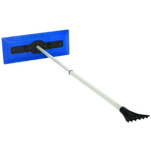 SJBLZD Snow Broom, 7 in W Blade, Polyethylene Blade, 18 in OAL, 30 to 49 in L Handle, Aluminum Handle - pack of 12