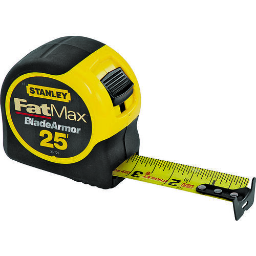 Stanley 33-725Y Classic Tape, 25 ft L Blade, 1-1/4 in W Blade, Black/Yellow Case