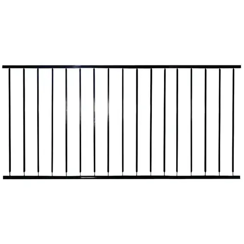 The Village Ironsmith MR650-XCP2 Rail Section, Steel, Black, For: 1-1/4 in Metropolitan Rail Systems - 2 per pack x2 packs