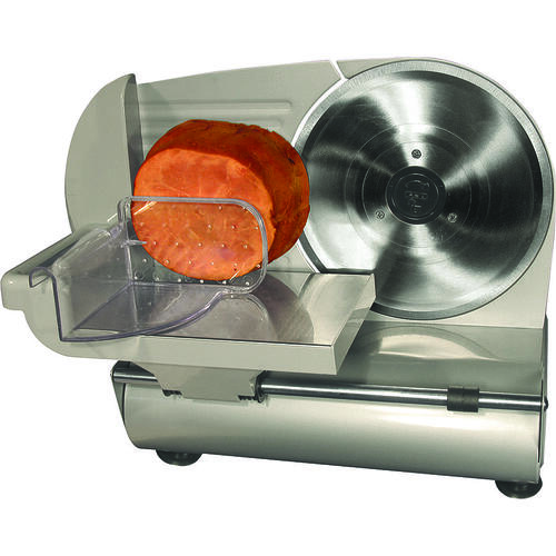 Electric Meat Slicer, Stainless Steel, Silver