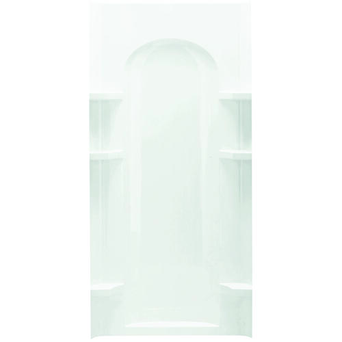 STERLING 72202100-0 Ensemble Shower Back Wall, 72-1/2 in L, 36 in W, Vikrell, High-Gloss, Alcove Installation, White